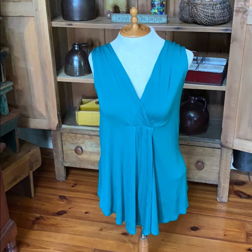 Daisy Fuentes Small Turquoise Sleeveless Top
